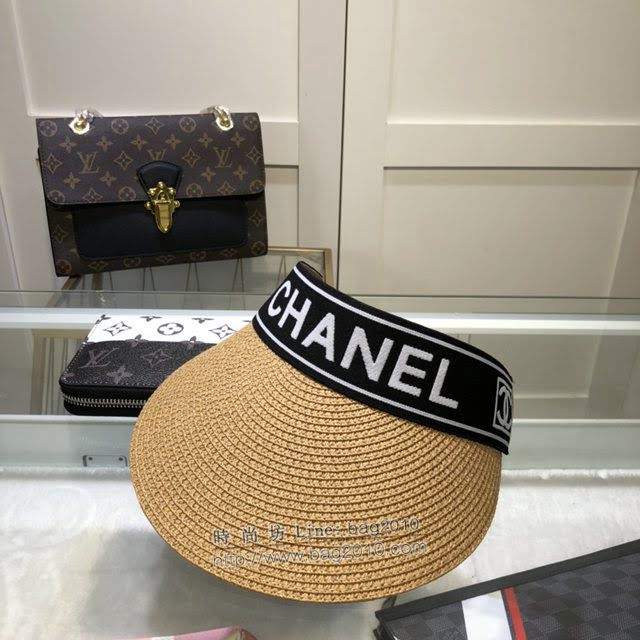 Chanel女士帽子 香奈兒空頂編織草帽  mm1080